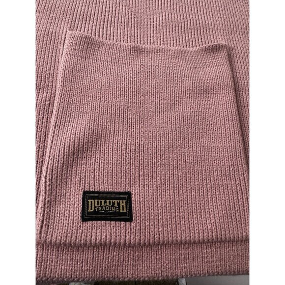 Duluth Womens Pink Knit Hooded Pockets Scarf Cozy Cabincore Winter Layers Girly - Picture 7 of 9